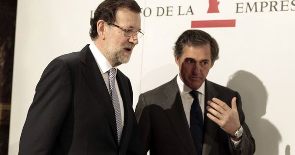 Foto: Foto de archivo del expresidente del Gobierno Mariano Rajoy junto con el presidente de Acciona, José Manuel Entrecanales. (EFE)