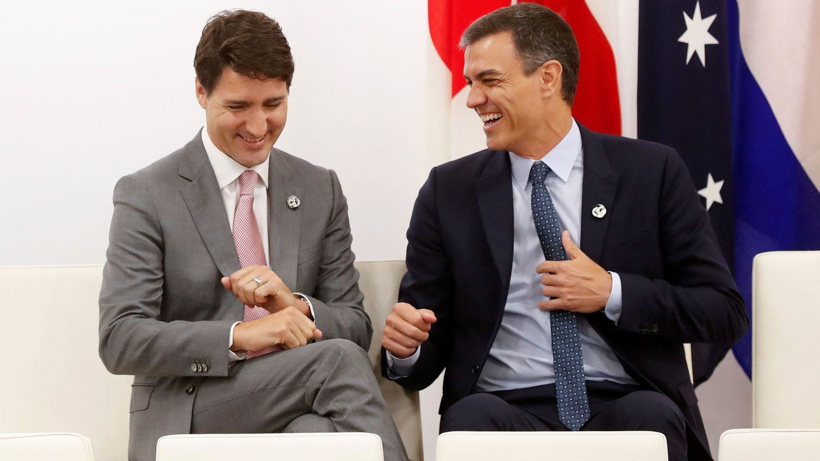 Foto: El primer ministro de Canadá, Justin Trudeau, y el presidente del Gobierno de España, Pedro Sánchez. (EFE)