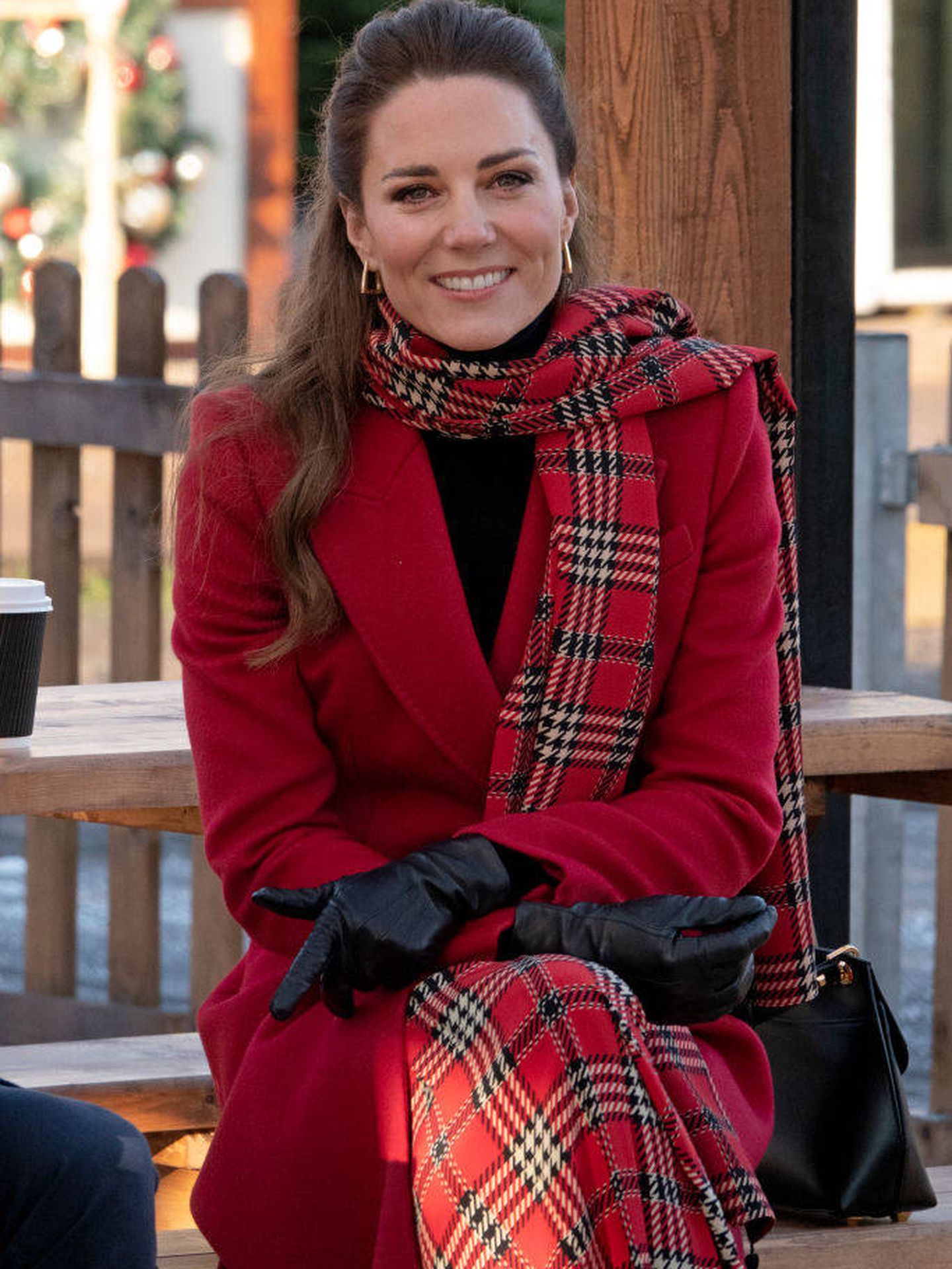 Kate, con el abrigo de Alexander McQueen. (Reuters)