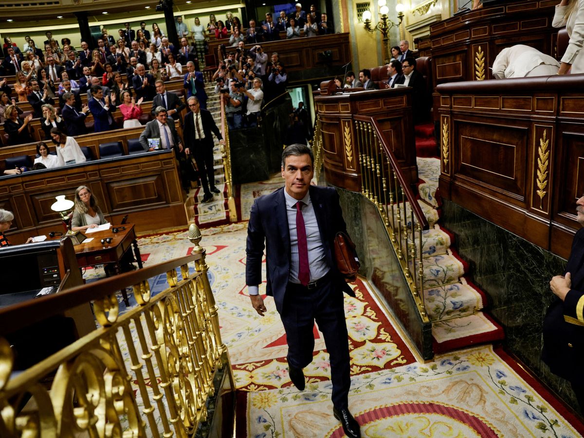 Foto: El presidente del Gobierno en funciones, Pedro Sánchez, en el Congreso. (Reuters/Susana Vera)