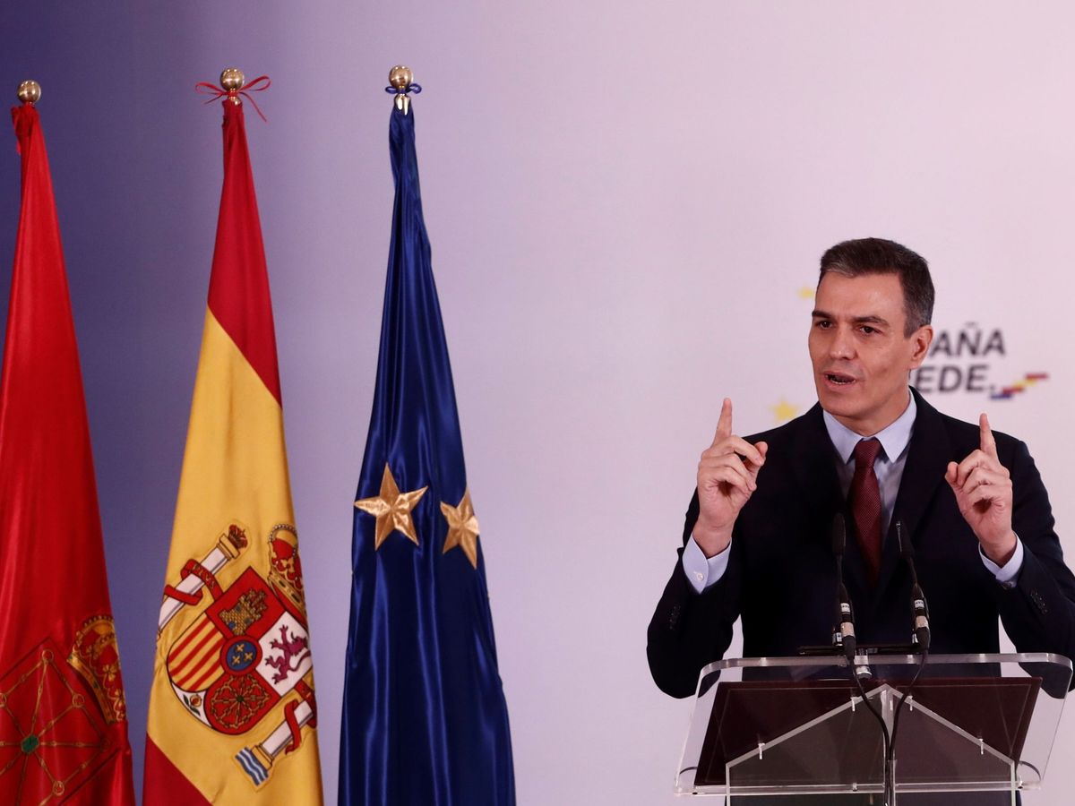 Foto: El presidente del Gobierno, durante su intervención en Navarra la semana pasada. (EFE)