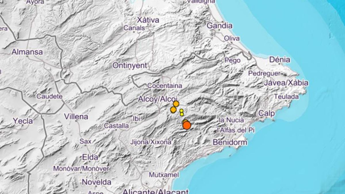 Registrado un terremoto de 3,6 grados en la provincia de Alicante 