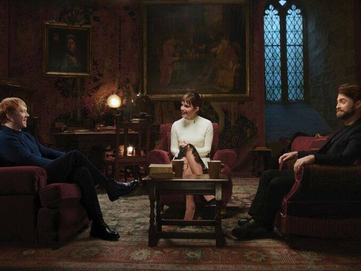 Foto: El trío protagonista en el especial de Harry Potter 