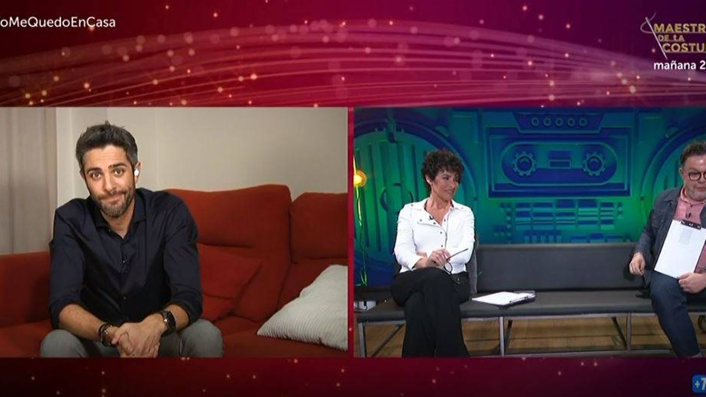 Roberto Leal conecta con el jurado de la gala 9 de 'OT 2020'. (RTVE)