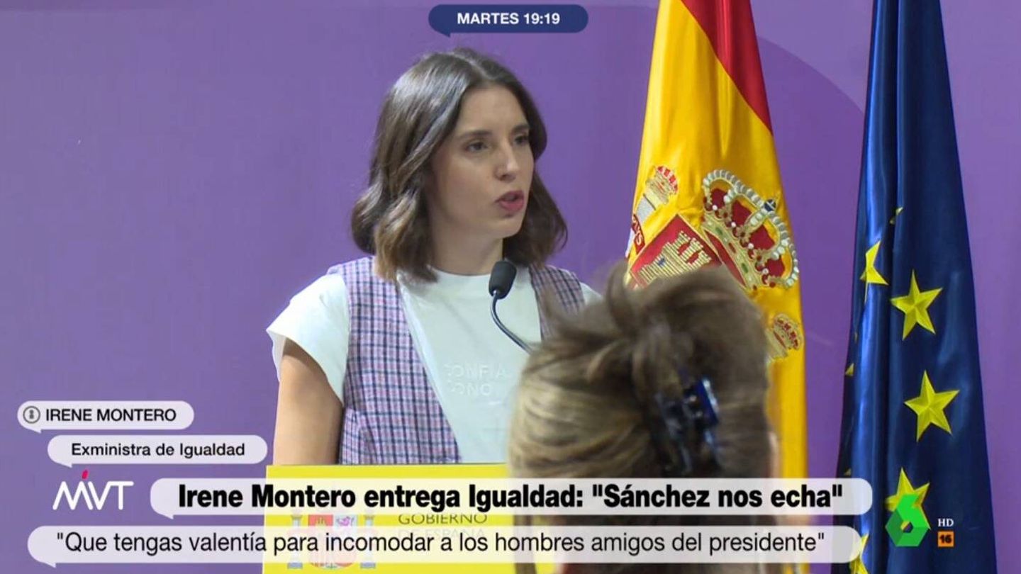 Irene Montero, exministra de Igualdad. (Atresmedia Televisión)