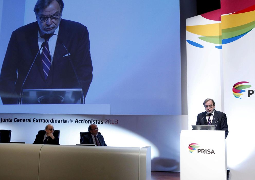 Foto: El presidente ejecutivo de Prisa, Juan Luis Cebrián, durante una junta de accionistas. (EFE)
