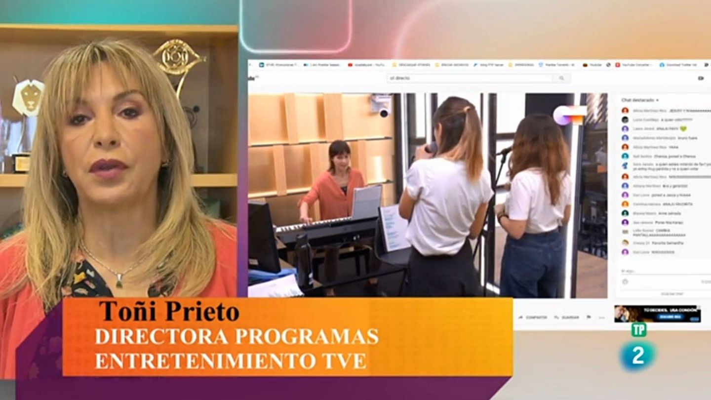 Toñi Prieto en 'RTVE responde'. (RTVE)