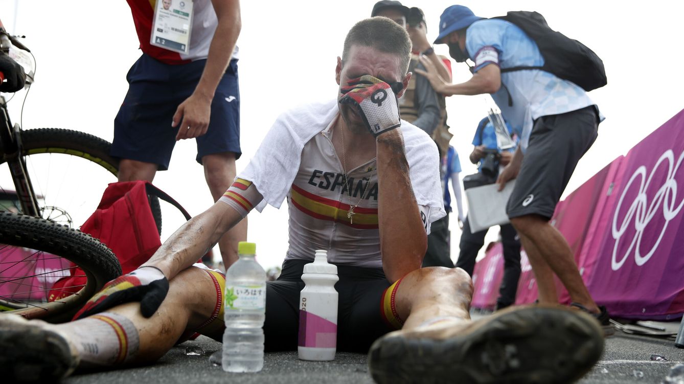 Foto: David Valero celebra entre lágrimas su medalla de bronce. (Reuters)