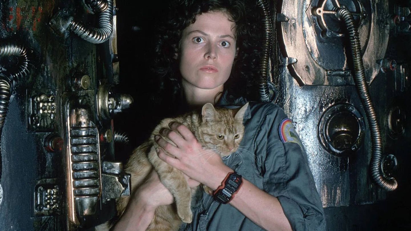 La actriz como la teniente Ripley en 'Alien'.