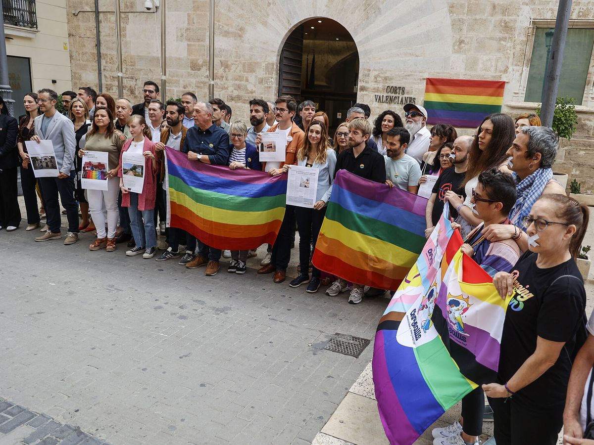 Foto: Concentración contra la LGTBIfobia en Valencia este 17 de mayo. (Europa Press/Rober Solsona)