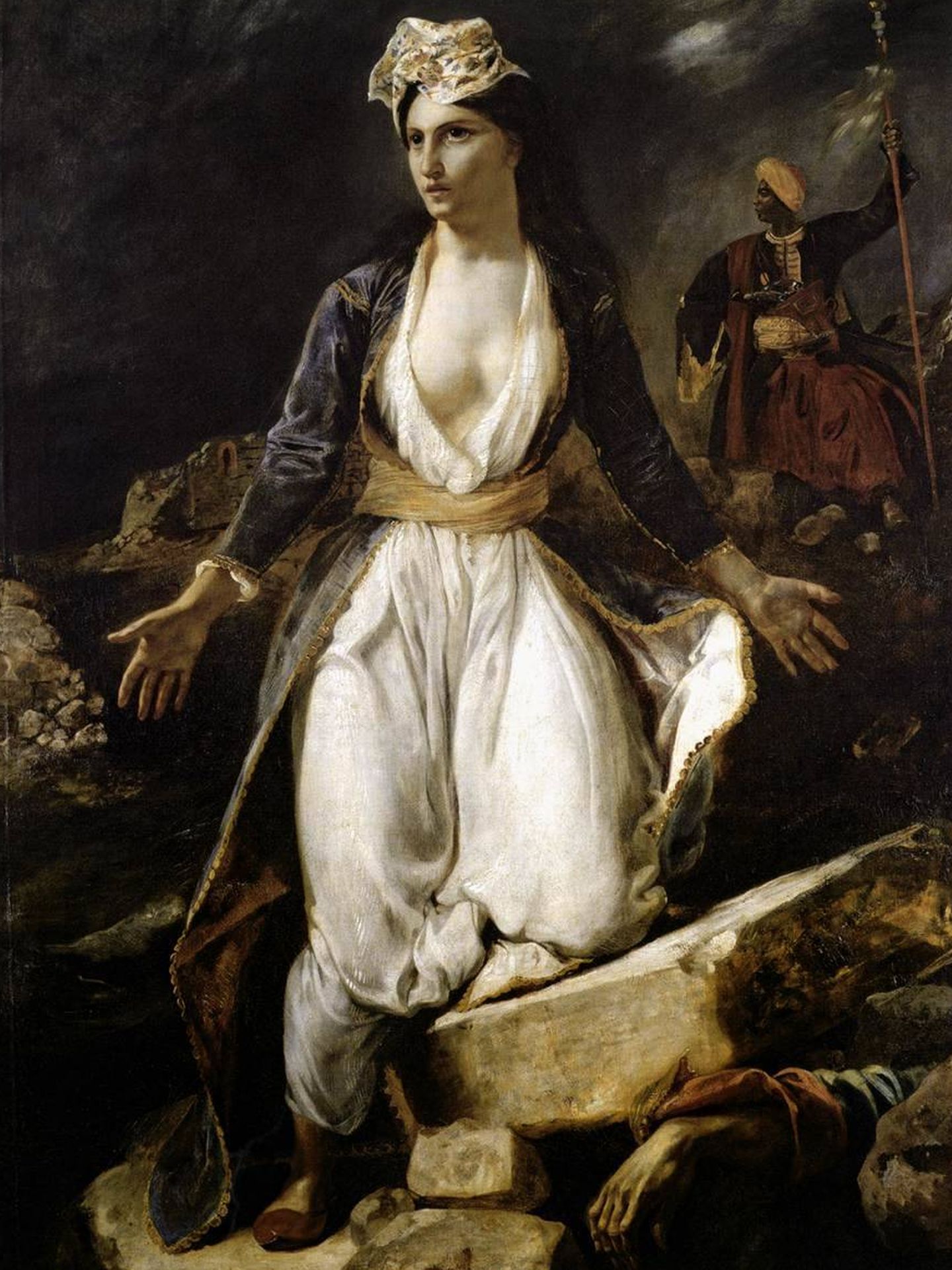 Delacroix - 'Grecia expirante entre las ruinas de Missolonghi' (1826)
