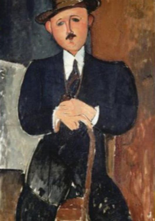 'Hombre sentado con bastón', de Modigliani