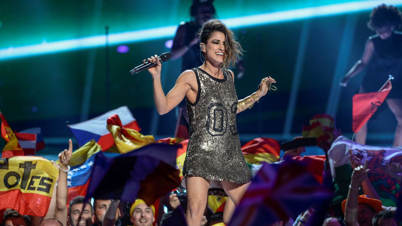 Foto: Barei representó a España con la canción 'Say Yay' en Estocolmo. (Reuters)