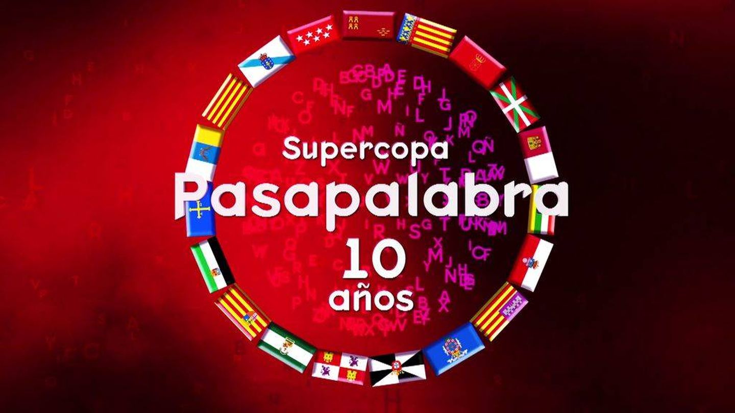Grafismo especial con motivo de la 'Supercopa de Pasapalabra'. (Mediaset)