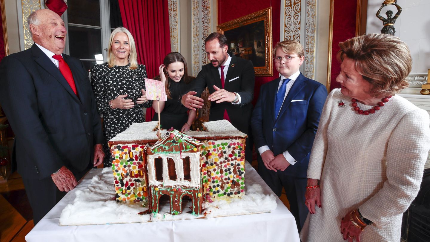 La familia real noruega celebrando la Navidad en 2019. (Reuters)