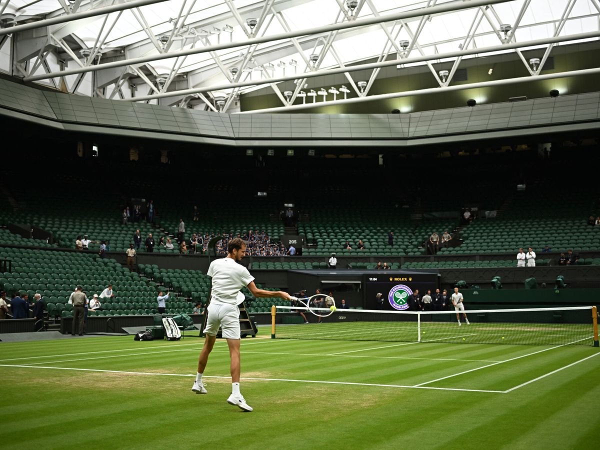 Foto: Alcaraz - Medvedev: horario y dónde ver en TV y 'online' Wimbledon (REUTERS/Dylan Martinez)