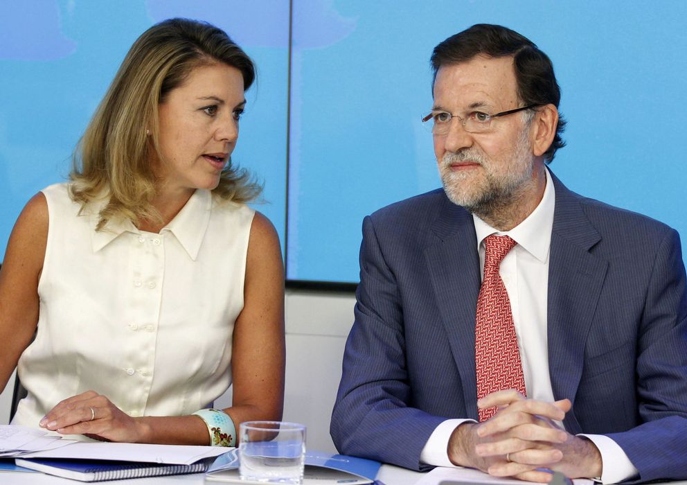 Foto: María Dolores de Cospedal y Mariano Rajoy (Efe)