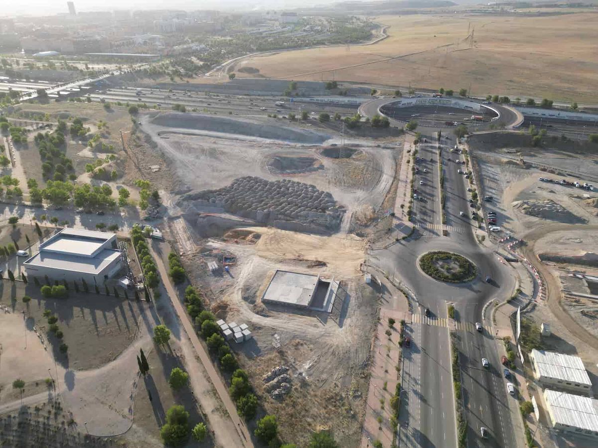 Foto: Vista aérea del avance de las obras en Valdecarros.