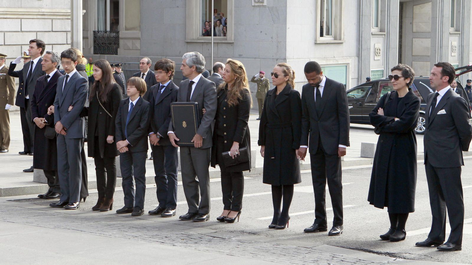 Foto: La familia de Suárez, el día de su funeral de estado (Gtres)