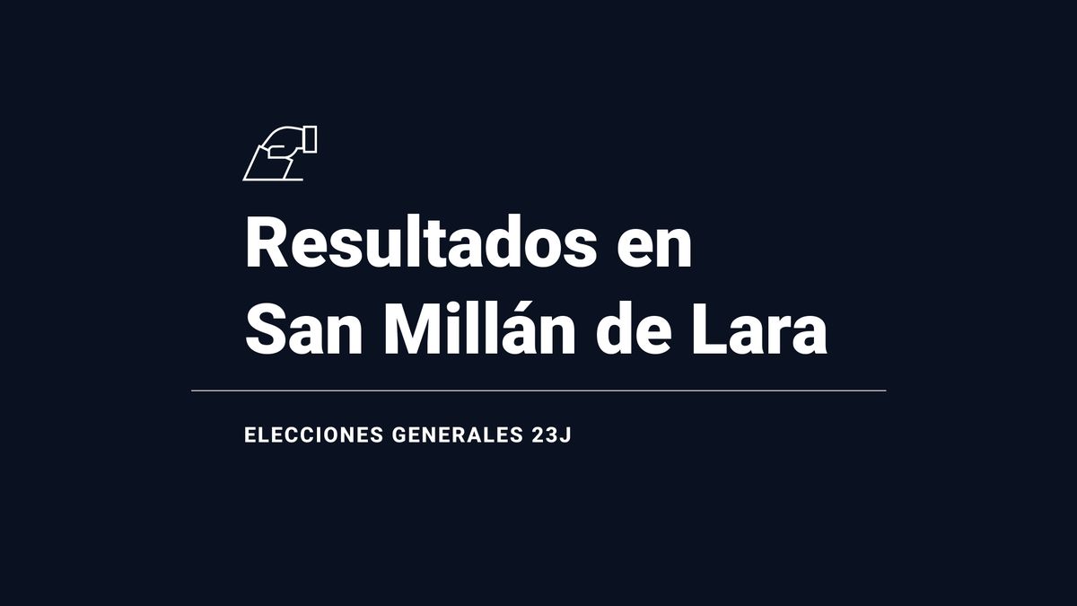 Resultados en San Millán de Lara: votos y número de escaños de las elecciones generales 2023, en directo
