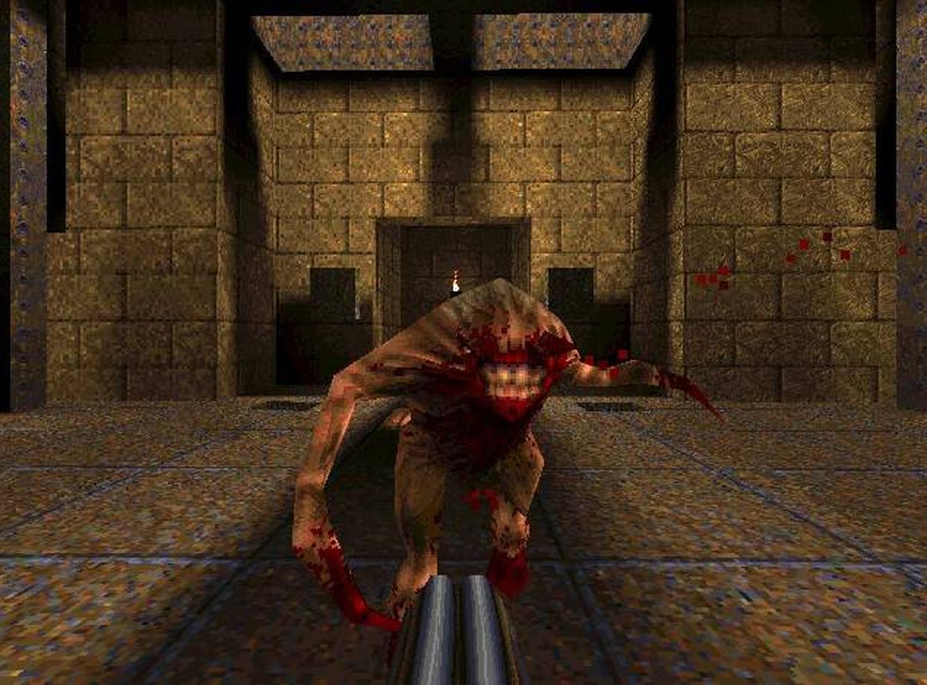 Quake estuvo rodeado de un halo de polémica por sus imágenes violentas. (id Software)