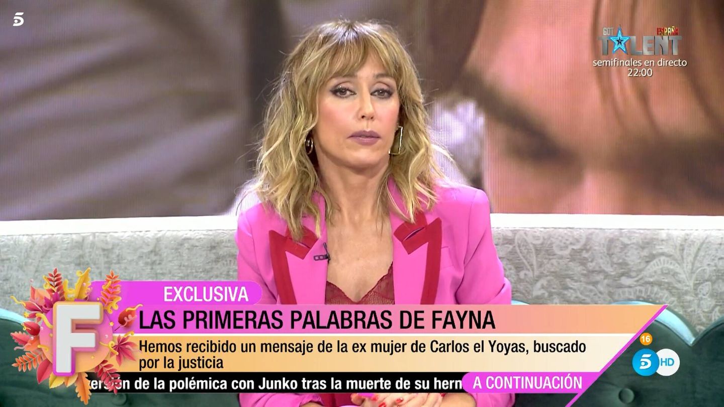 Emma García, en 'Fiesta'. (Mediaset)