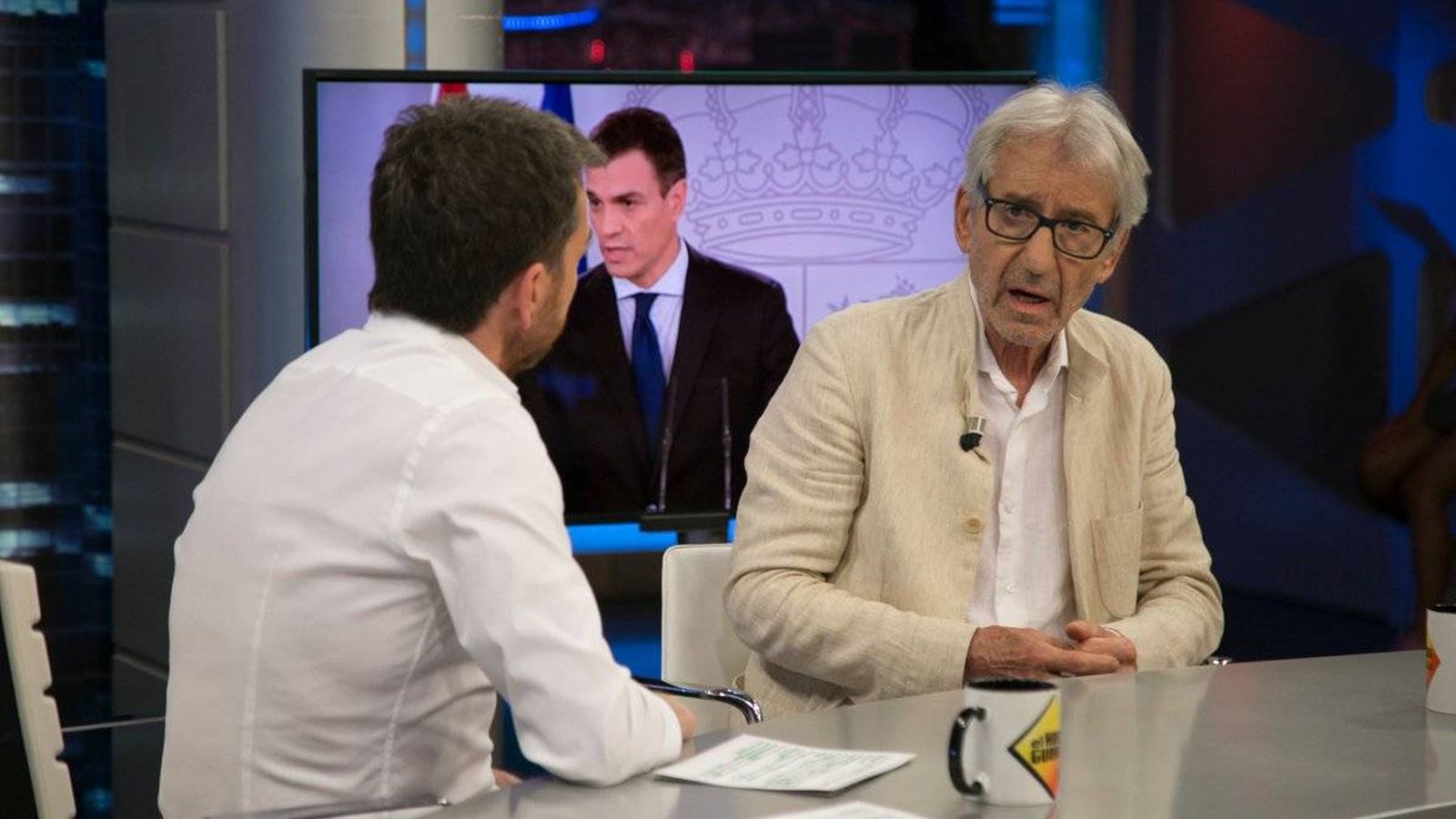 Foto: José Sacristán opina de Pedro Sánchez en 'El hormiguero'. (Antena 3)