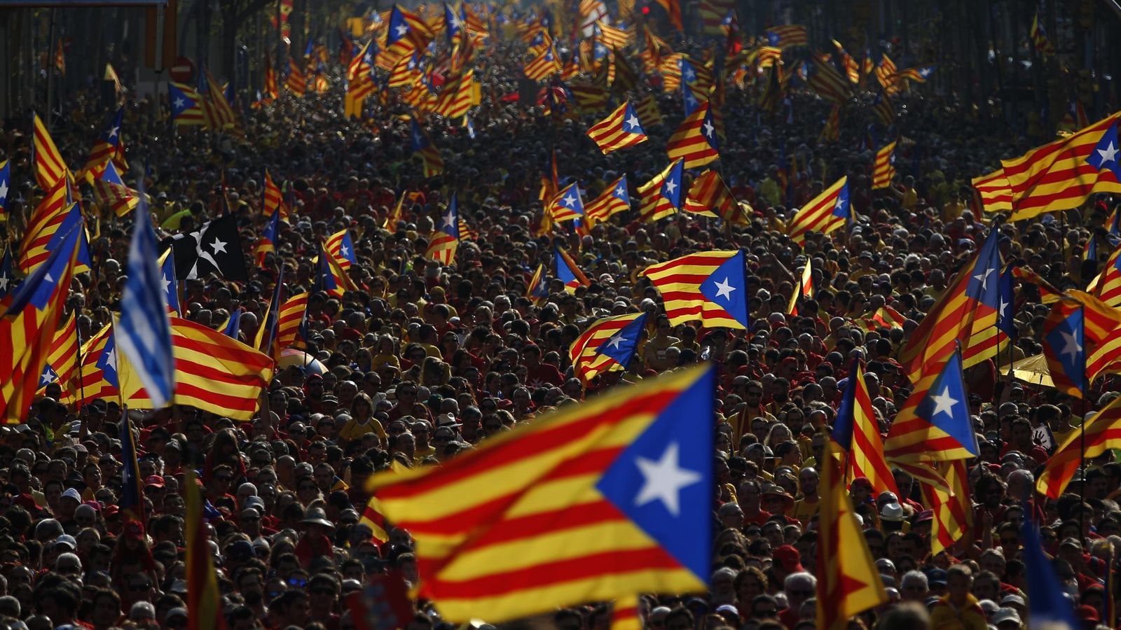 Foto: Celebración de la Diada en Cataluña. (AP)