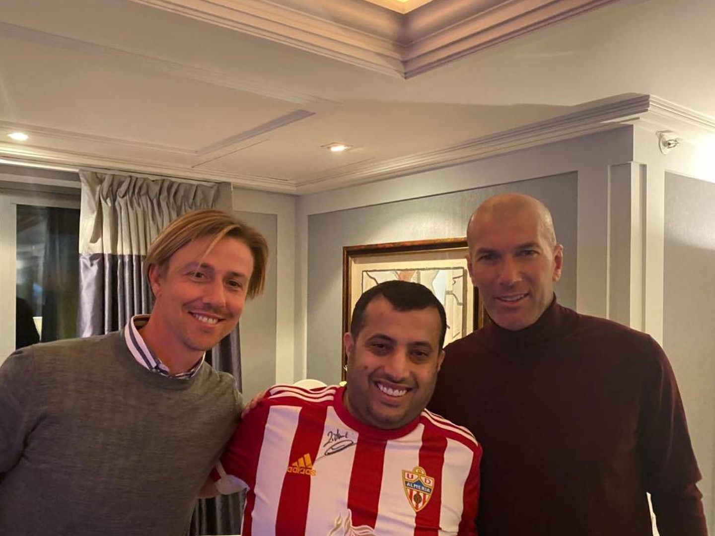 Turki-Al Sheikh con Guti y Zidane