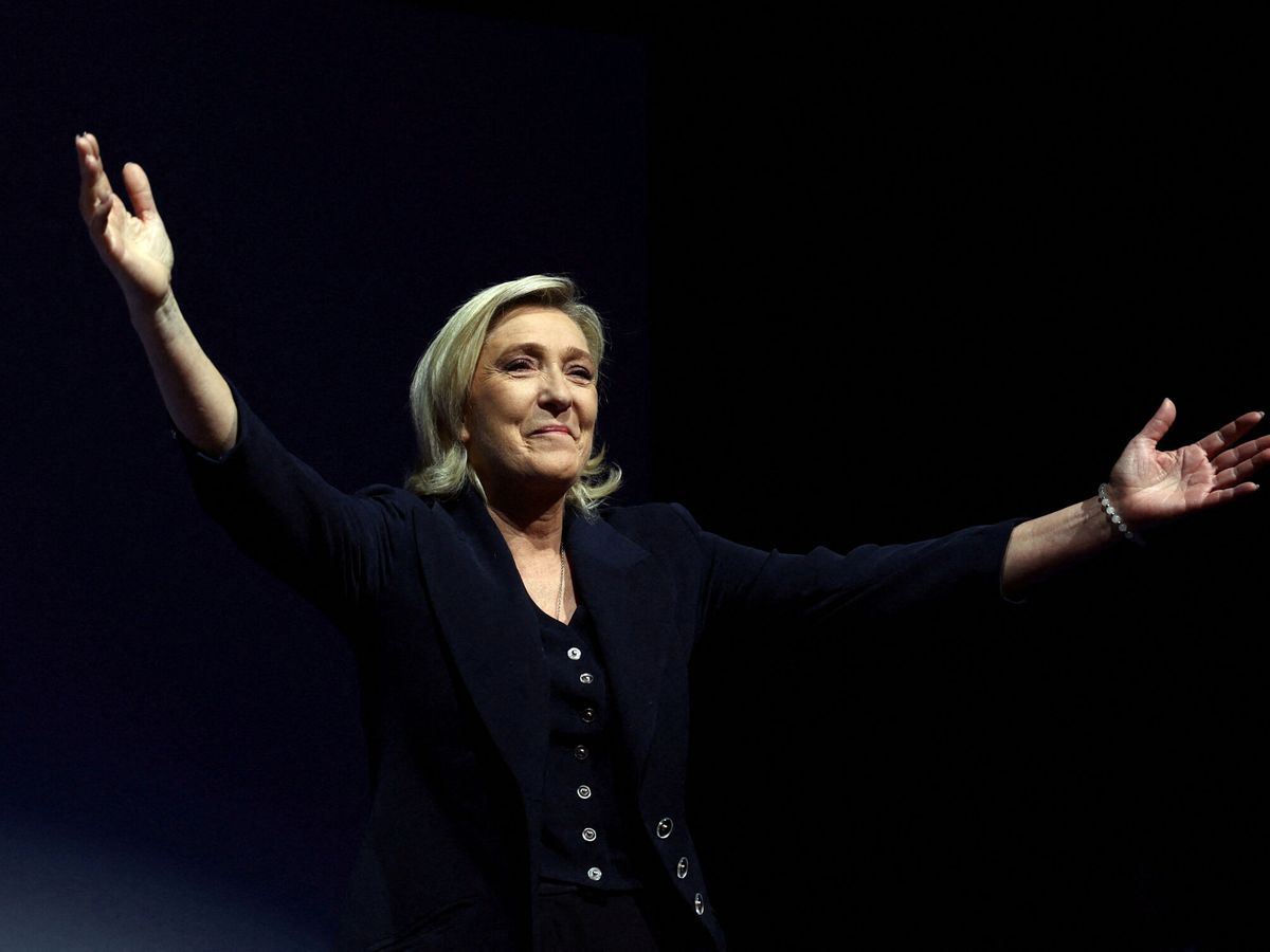 Foto: La líder de Agrupación Nacional, Marine Le Pen (Reuters/Yves Herman)