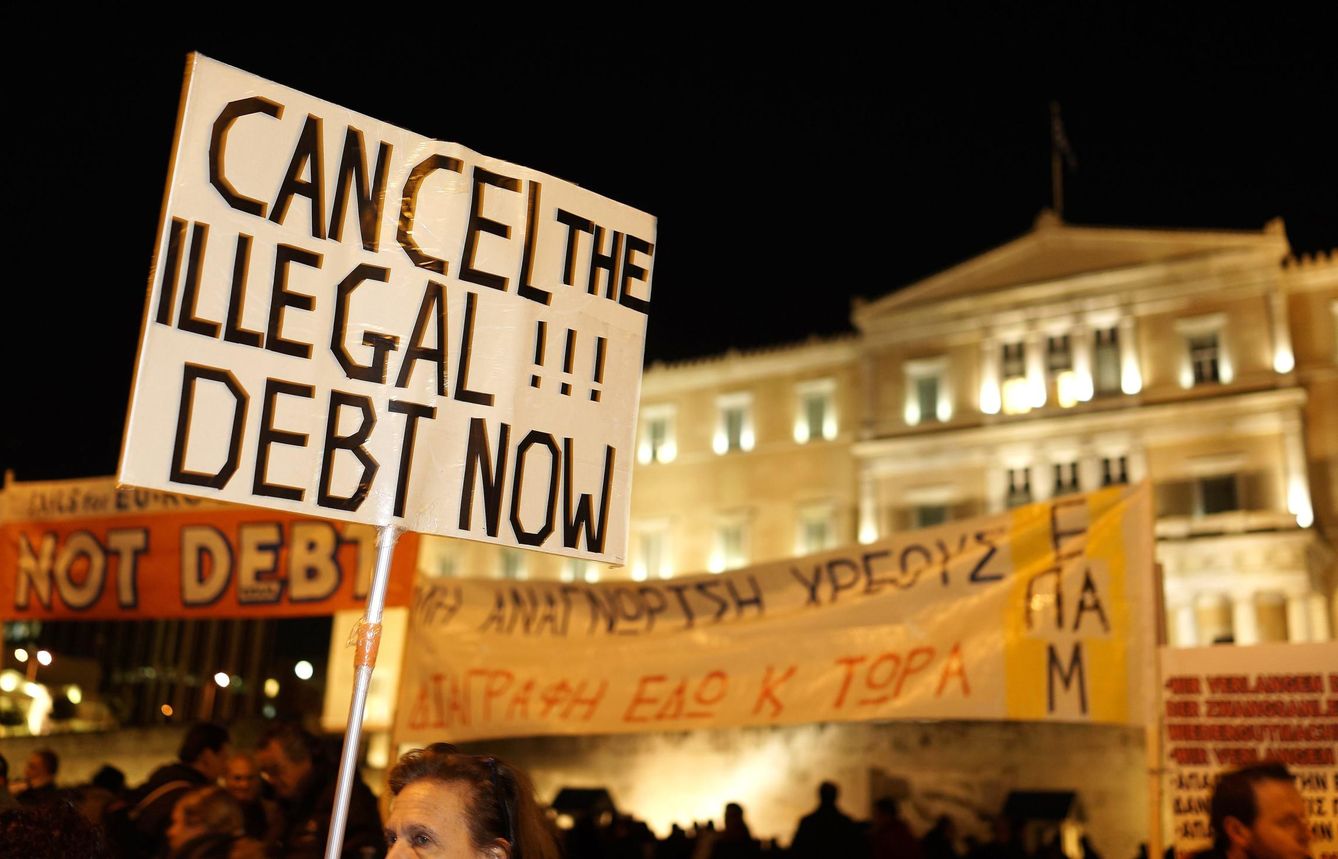 Manifestantes en una protesta contra la austeridad en Atenas (Reuters).
