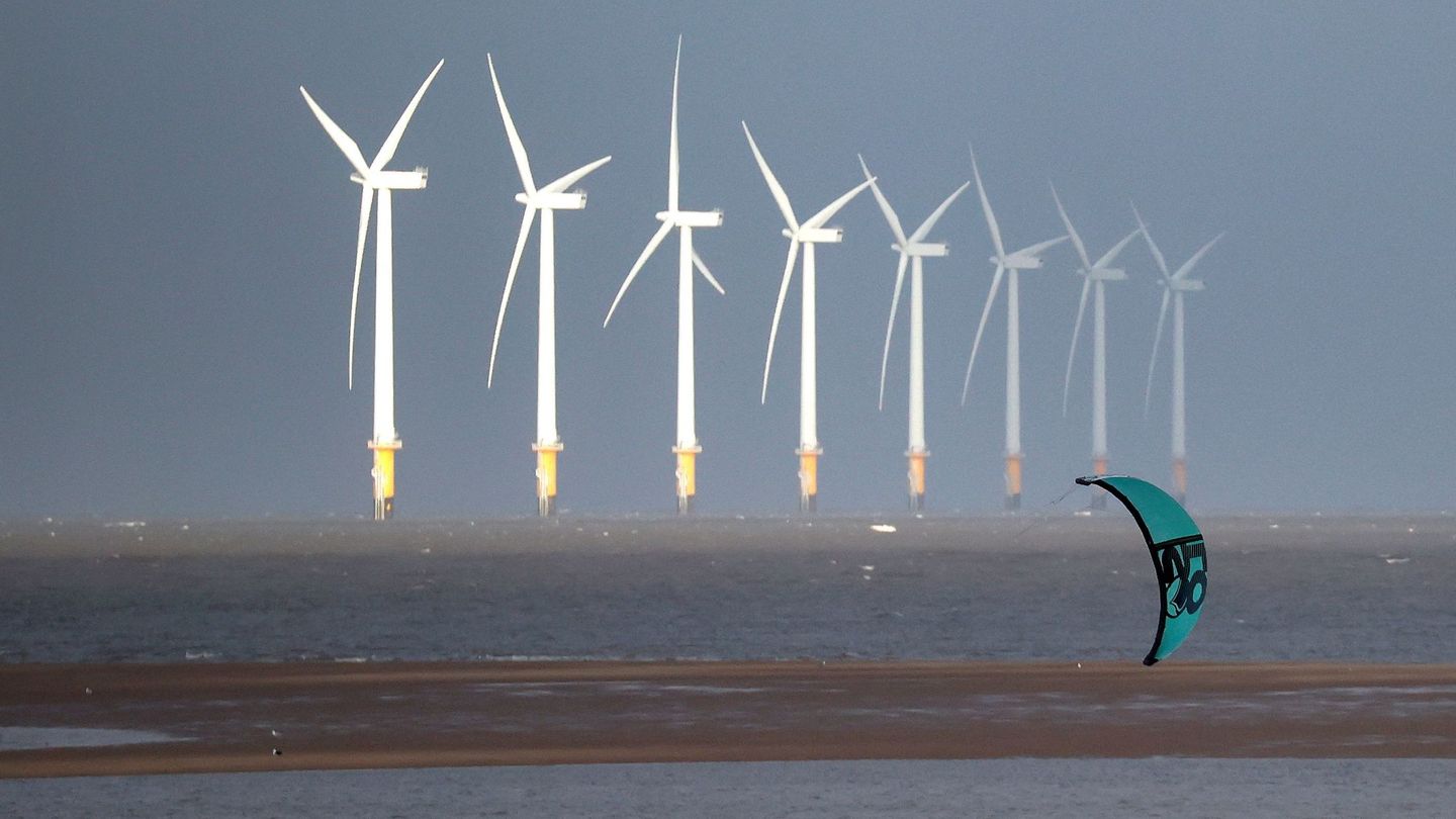 Foto de recurso de un parque eólico marino. (Reuters)