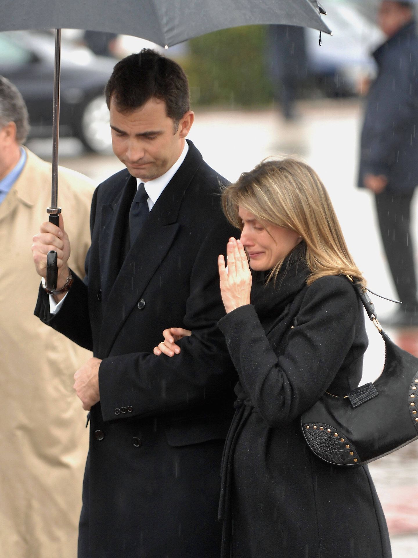 Letizia y Felipe, en el funeral de Érika Ortiz.(Getty/Foto: Carlos Alvarez)