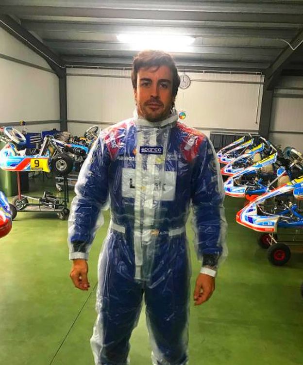 Foto: Fernando Alonso, esta semana en su circuito de karting. (Instagram: Fernandoalo_oficial)