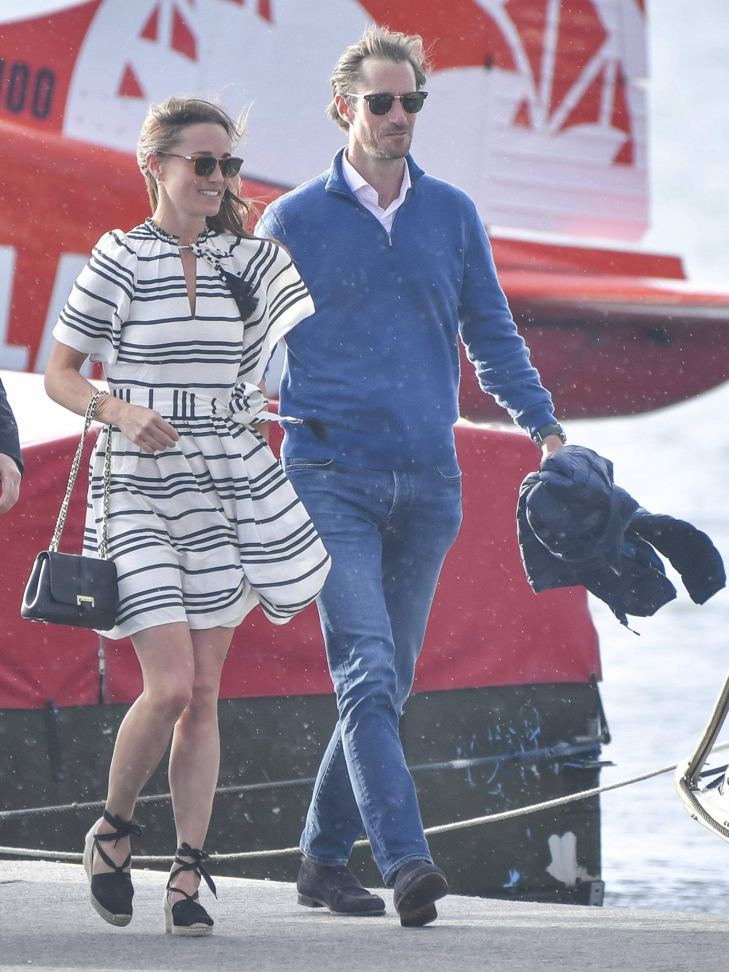 Pippa Middleton con su marido. (CP)