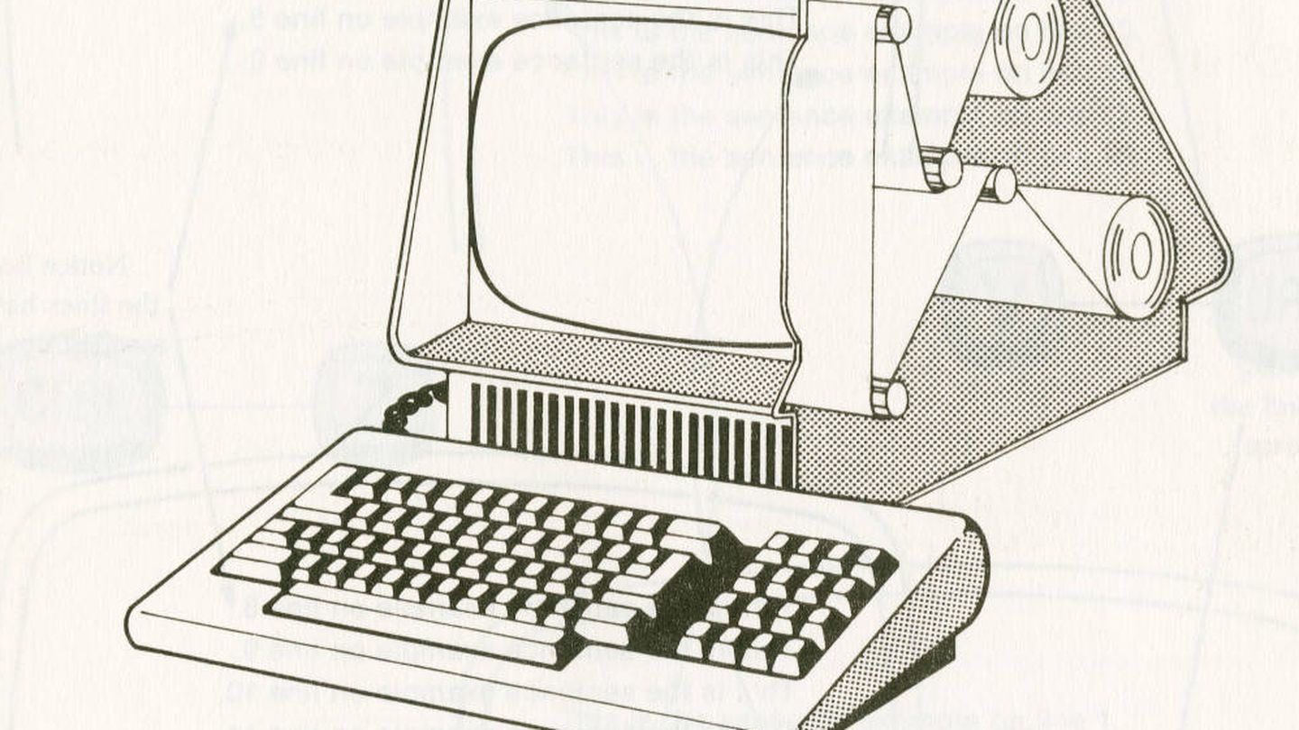 Ilustración de un manual de un Perfect Writer de 1982 (Fuente: Matthew G. Kirschenbaum)