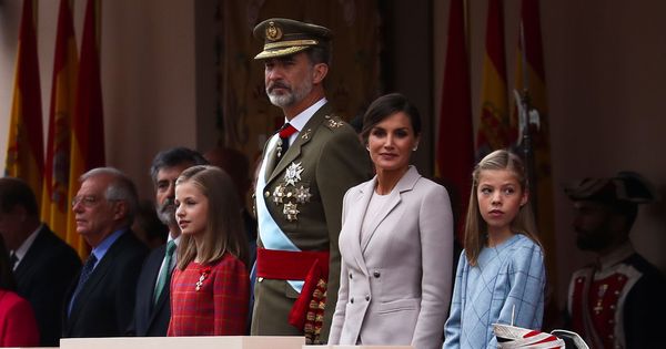 Foto: La Princesa Leonor, en la tribuna, a la derecha del Rey. (Reuters)