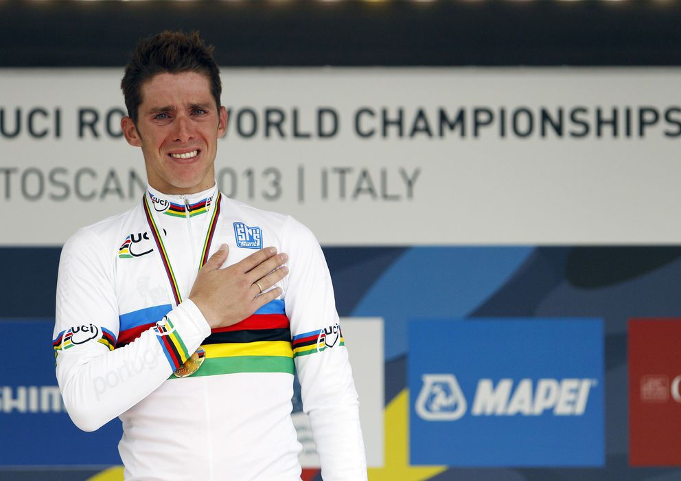 Foto: El portugués Rui Costa, nuevo campeón del mundo de ciclismo en ruta.