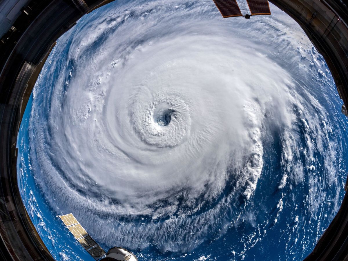 Foto: Un huracán visto desde la Estación Espacial Internacional: Foto: NASA/ESA