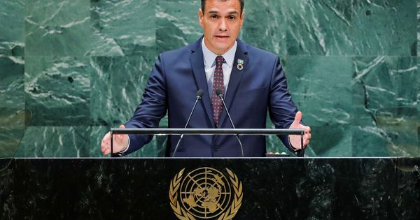 Foto: El presidente del Gobierno en funciones, Pedro Sánchez, en la sede de la ONU. (Reuters)