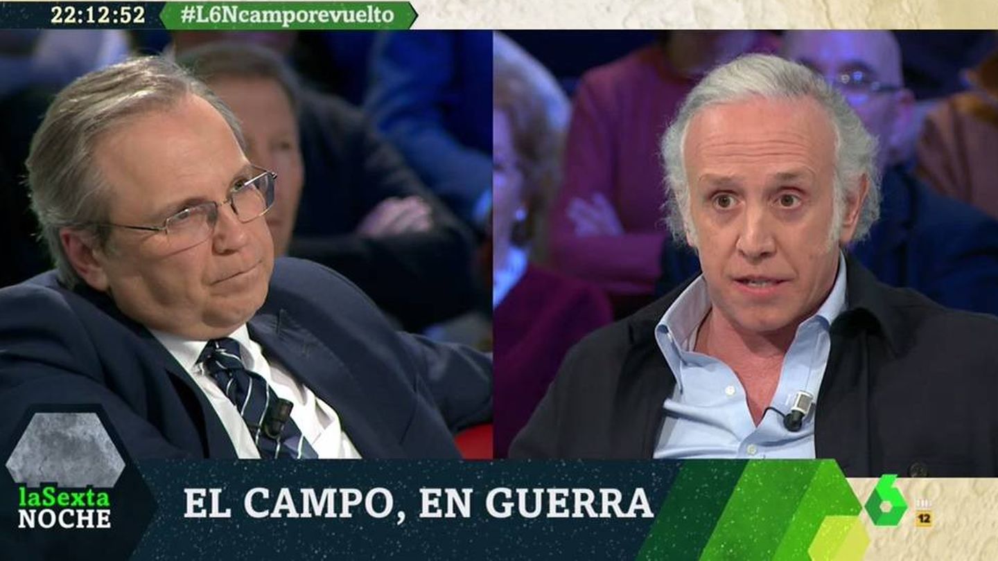 Carmona y Eduardo Inda, en 'La Sexta noche'. (Atresmedia).