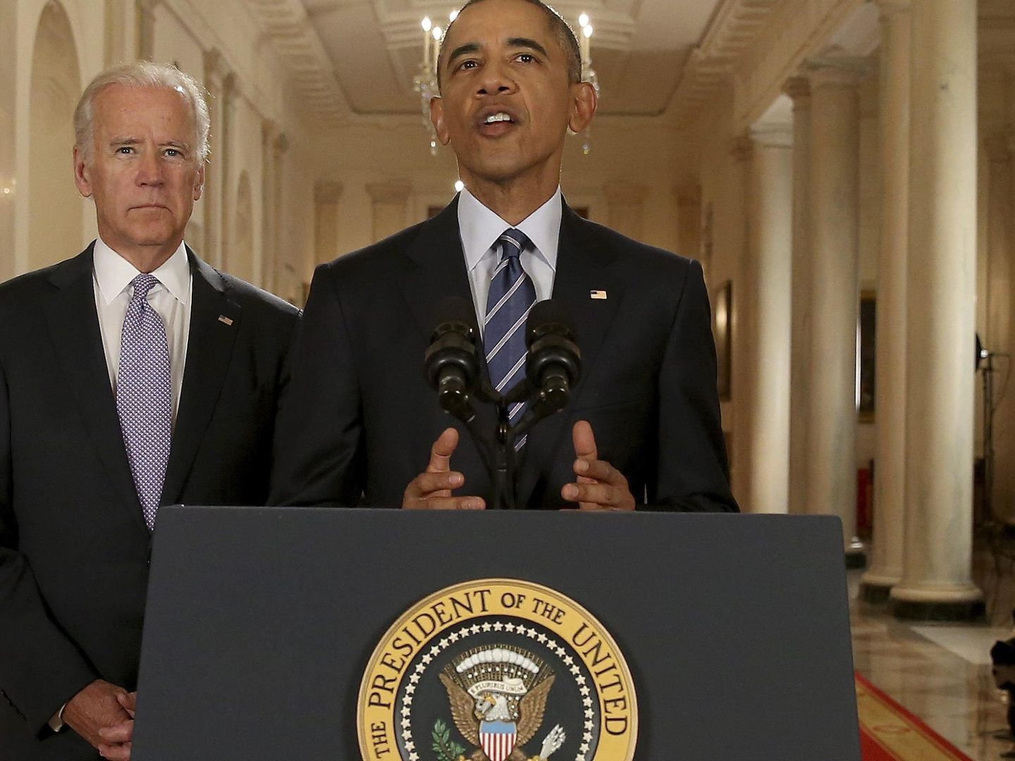 Joe Biden, en su etapa como vicepresidente con Barack Obama. (EFE)