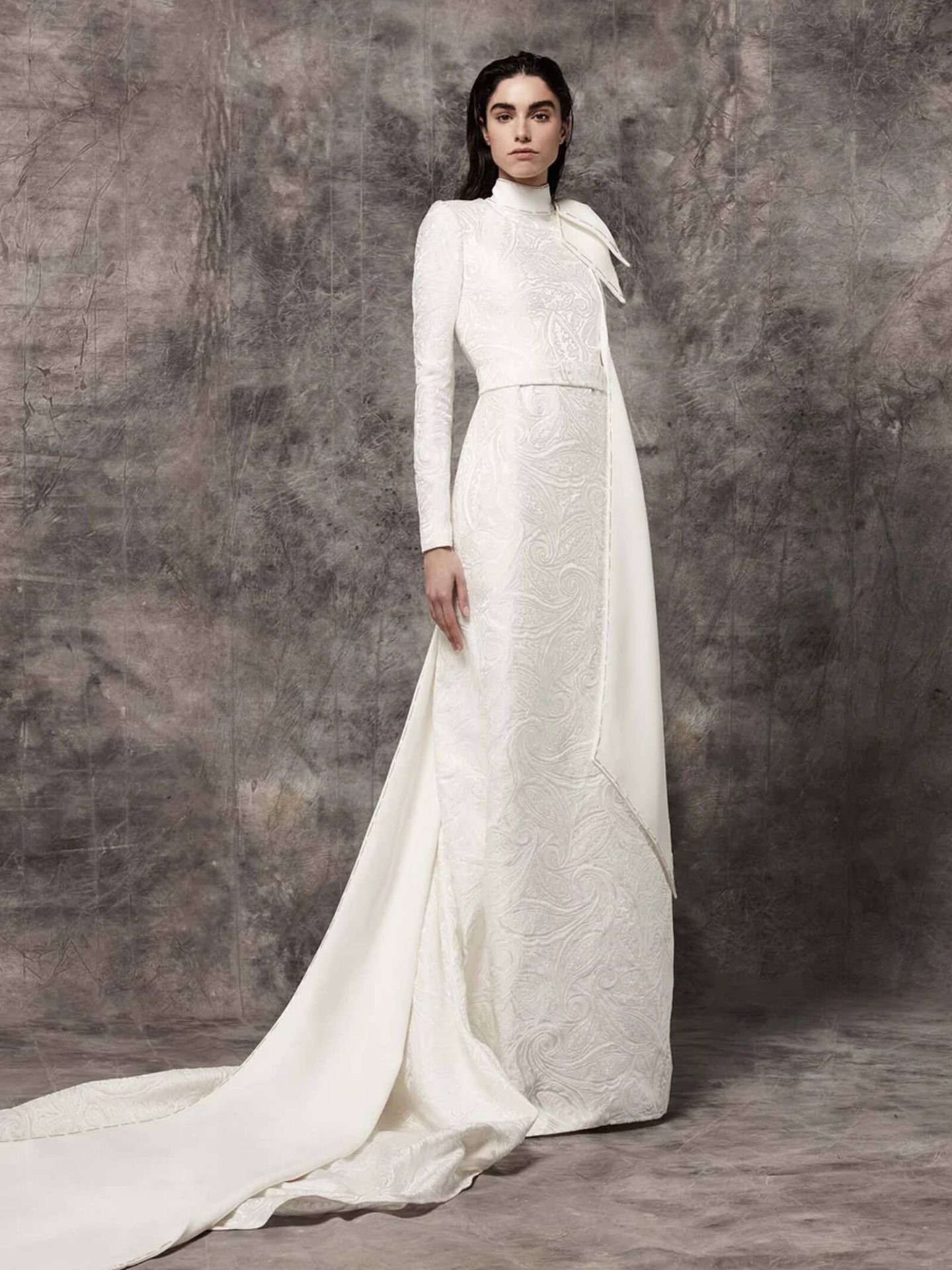 Un vestido de novia de Roberto Diz para Victoria. (Cortesía)
