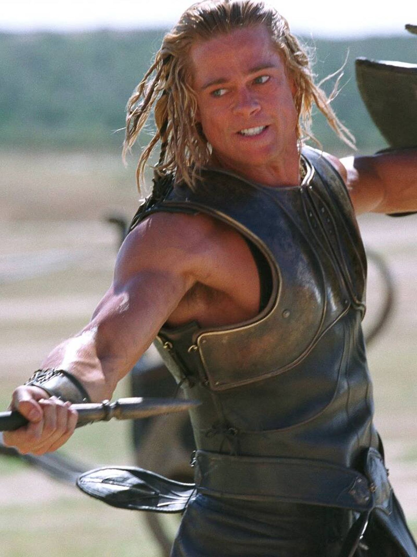 Fotograma de Brad Pitt en la película 'Troya'. (Cortesía)