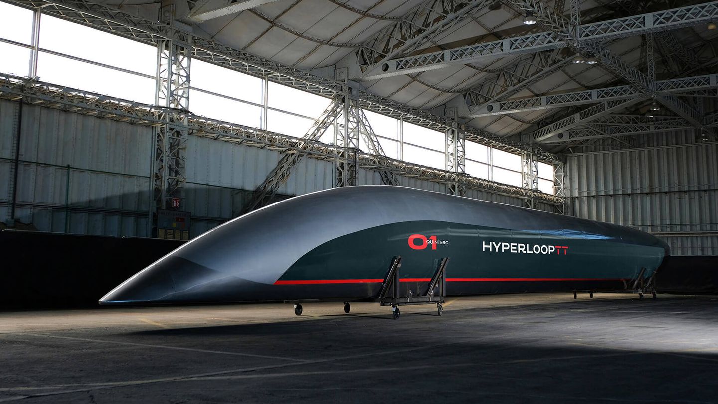 Puede alcanzar velocidades máximas de 1.223 km/h. (Hyperloop TT)