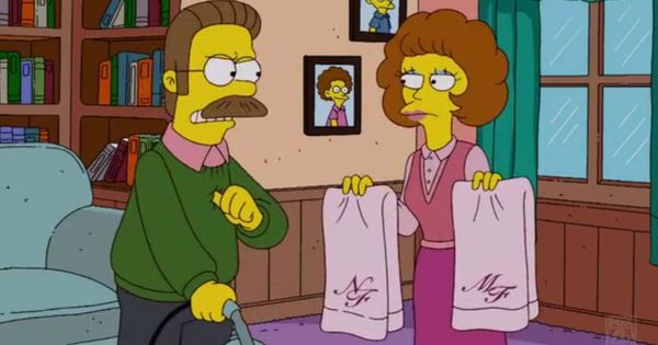 Foto: El matrimonio Flanders en 'Los Simpson'. (Fox)