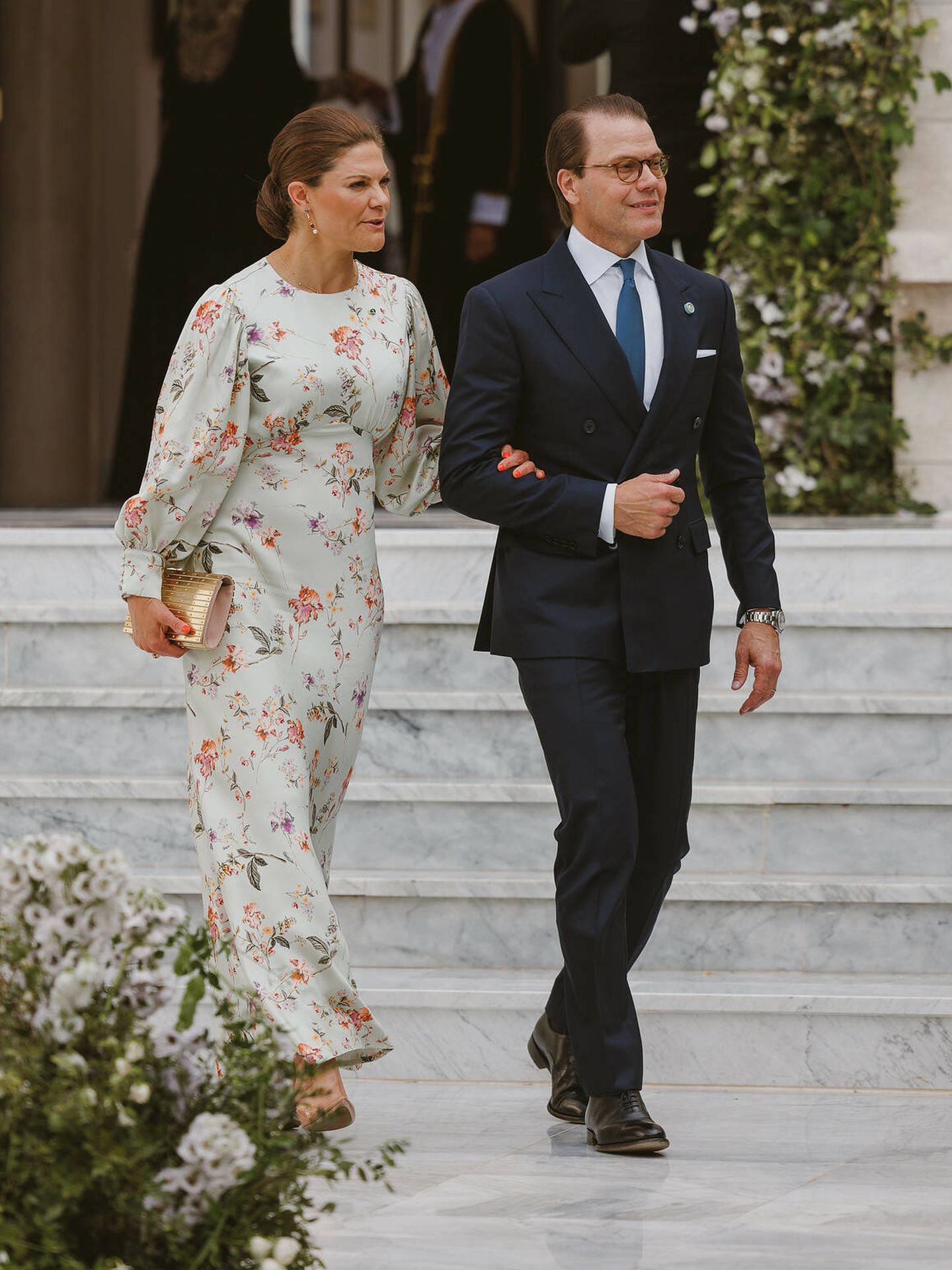 Victoria y Daniel de Suecia en la boda de Hussein de Jordania. (RHC)
