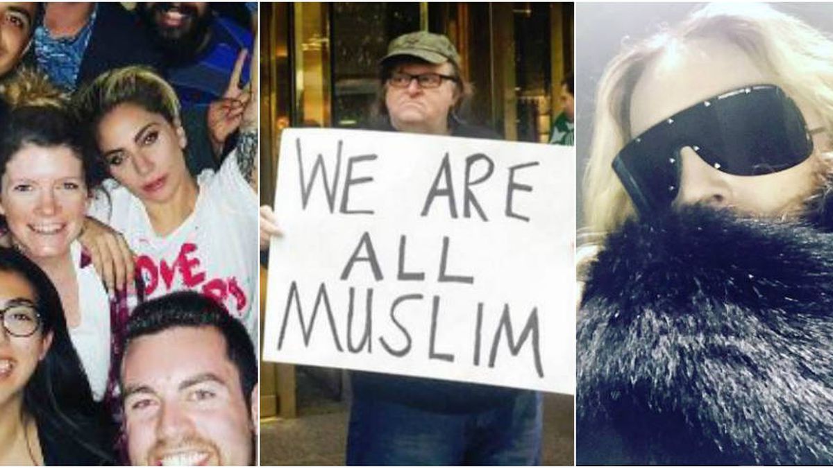 Lady Gaga, Madonna y Michael Moore se unen a las protestas anti-Trump