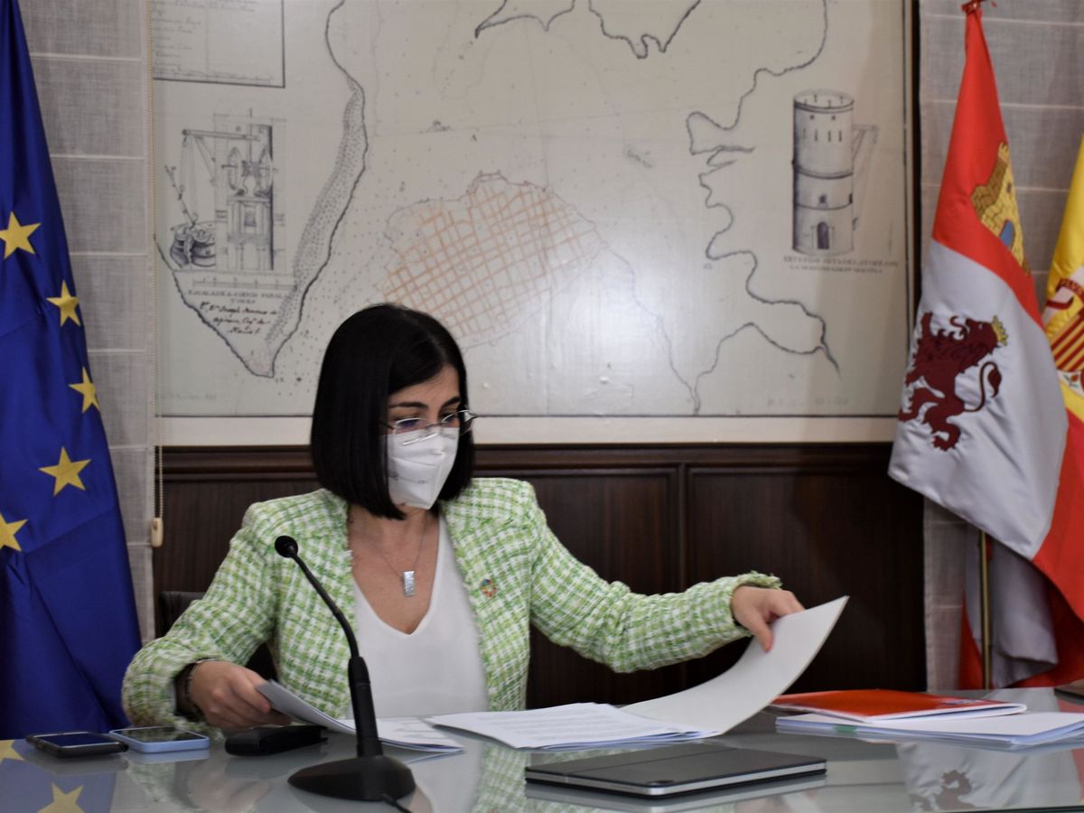 Foto: La ministra de Sanidad, Carolina Darias, participa en el Consejo Interterritorial de Salud. 