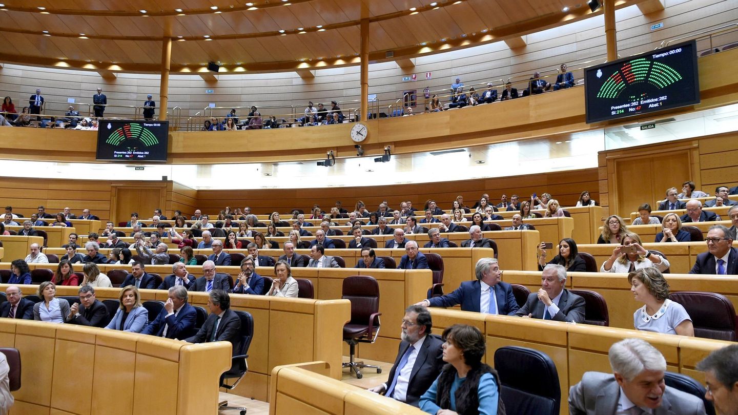 Pleno del Senado para aprobar la aplicación del artículo 155 en Cataluña. (EFE)